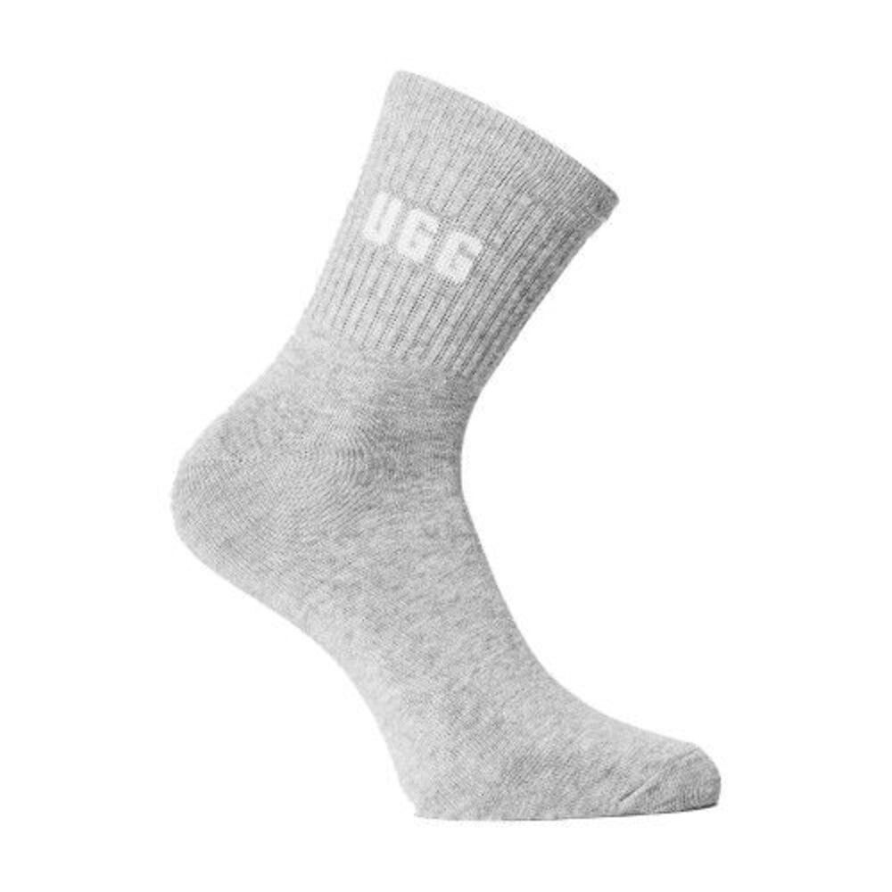 UGG Unisex Adult Quinlin Logo Socks (Pack of 2) / White/Gray - Picture 2 of 3